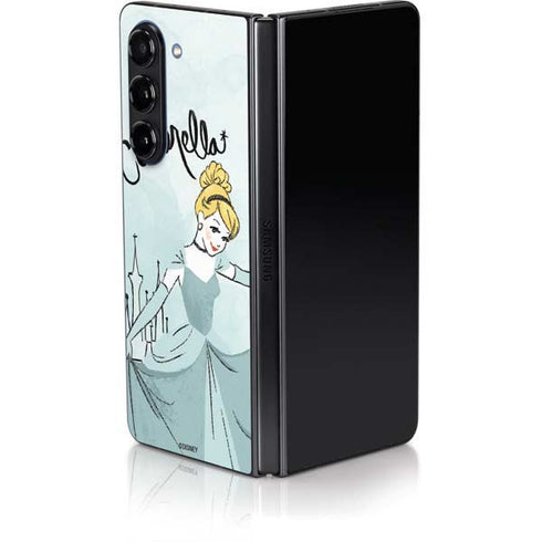 Disney Princess Cinderella Curtsy Art Galaxy Z Fold5 5G Skin
